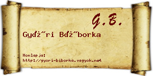 Győri Bíborka névjegykártya